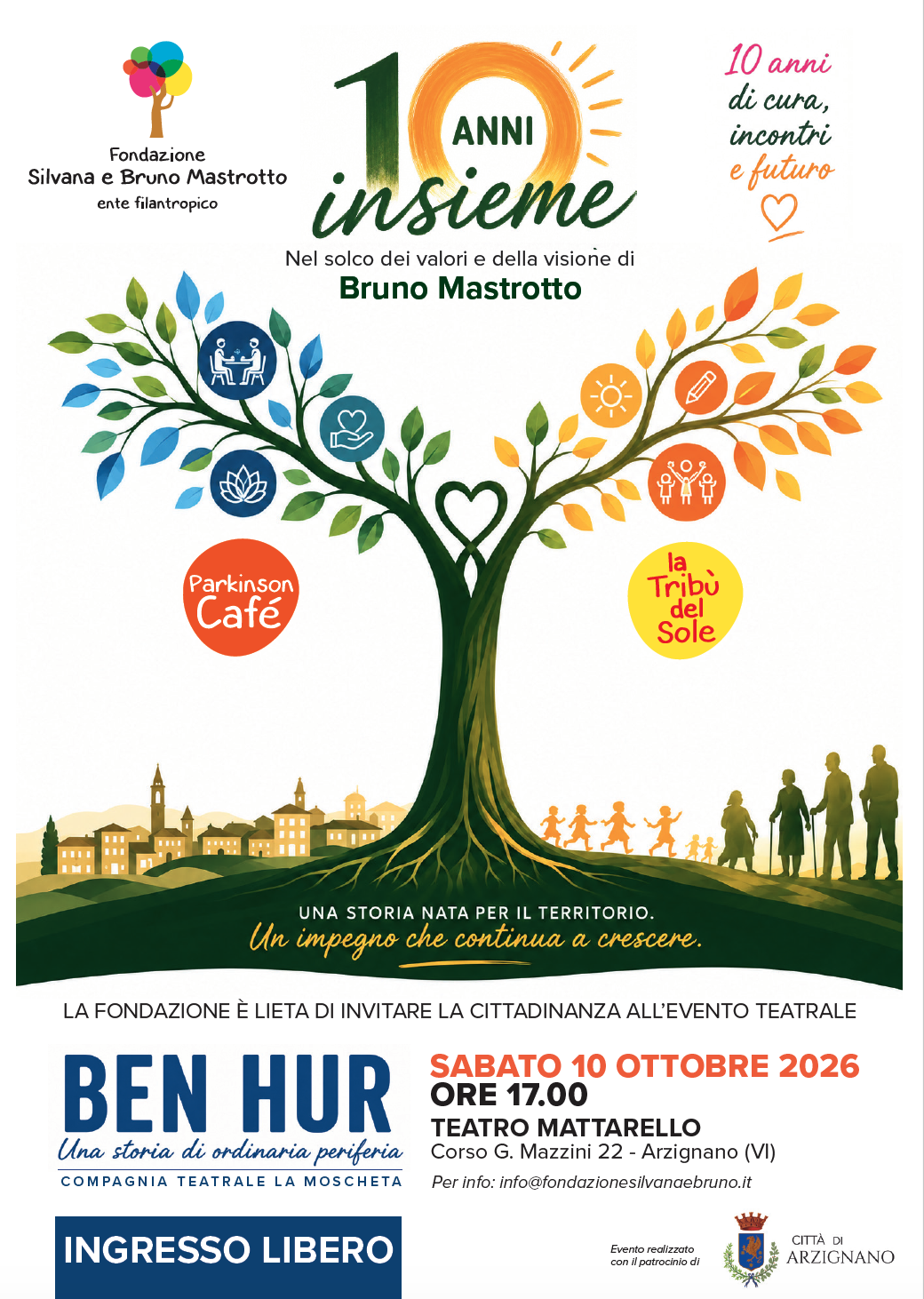 Fondazione mastrotto: 10 anni insieme locandina evento